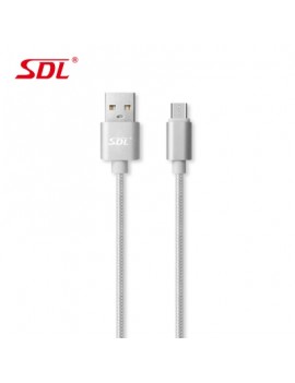 SDL Micro USB 2 in 1 Data Charging Cable - 1M