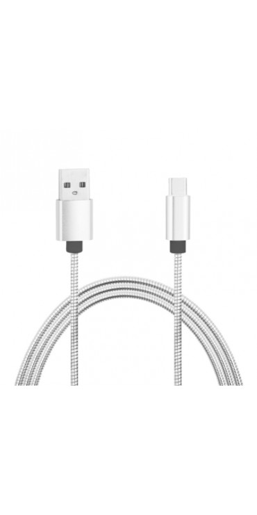 Minismile 2.4A Quick Charge Stainless Steel Spring Micro USB To USB Charging Cable with High-Speed D