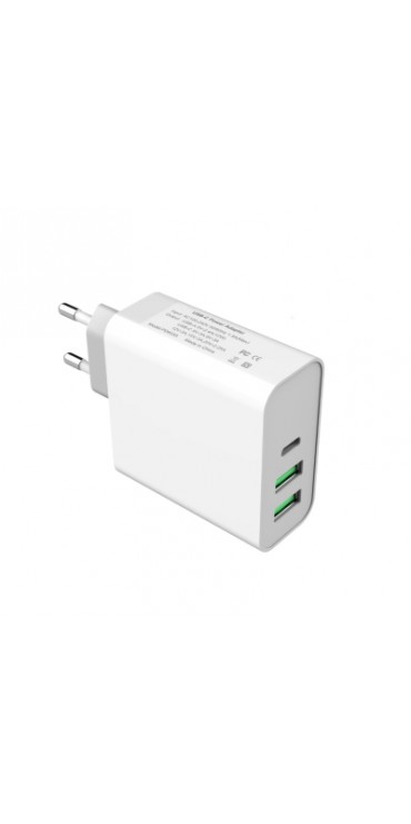 Cwxuan 60W USB C PD Power Adapter Type C with 3 Port USB Wall Fast Charger