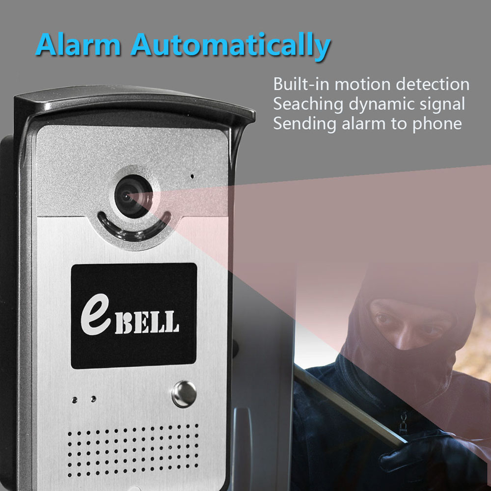 eBELL ATZ - DBV03P - 433MHz Network WiFi Doorbell 720P 1.0MP Night Vision with Indoor Chime
