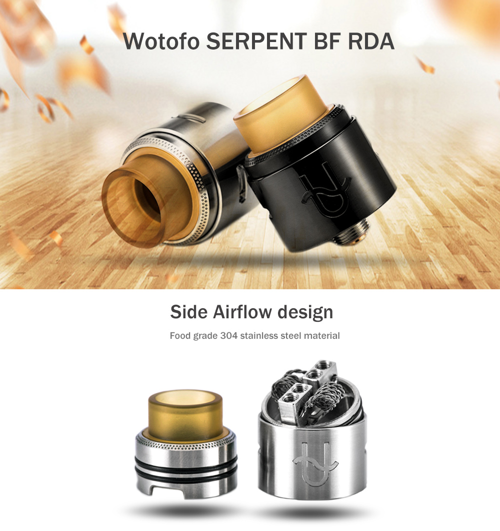 Original Wotofo SERPENT BF RDA with Dual Posts / Bottom Filling for E Cigarette