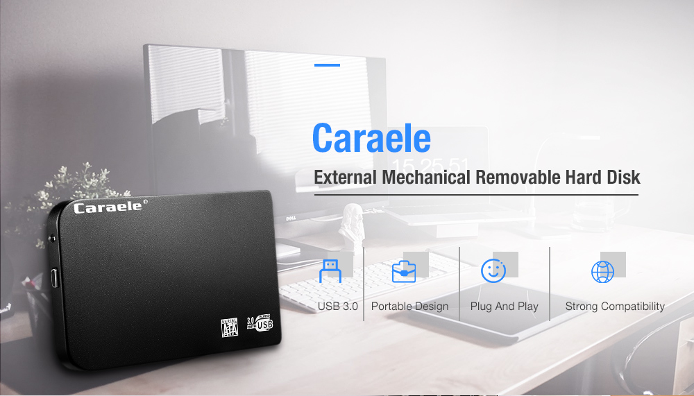 Caraele H-6 USB3.0 Portable External Mechanical Mobile Hard Drive