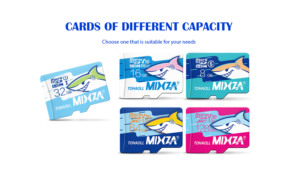 MIXZA TOHAOLL Ocean Series 256GB Micro SDXC Memory Card Storage Device - Purple Iris 256GB