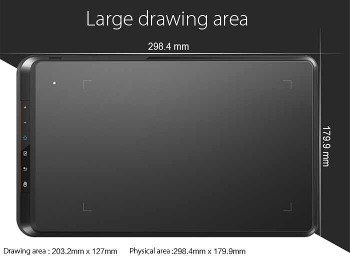 UGEE EX07 8 x 5 inch Smart Graphics Tablet 5080 LPI Resolution with P50S Drawing Pen